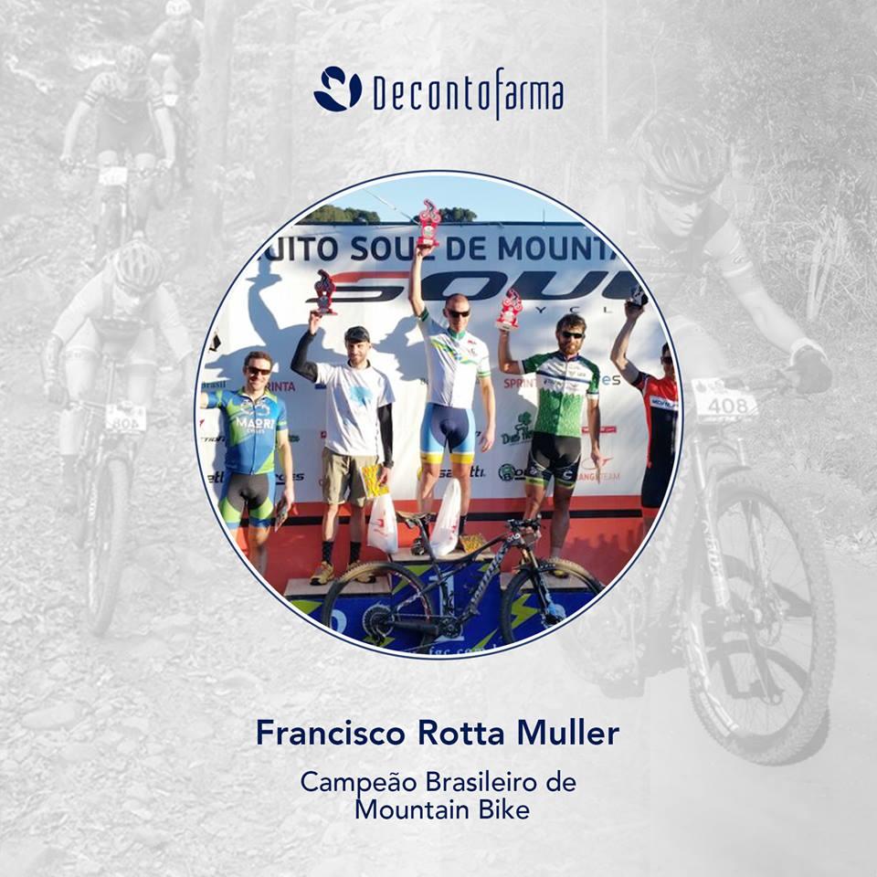 Nosso atleta Francisco Rotta Muller agora é Campeão Brasileiro de Mountain Bike Ultramaratona 